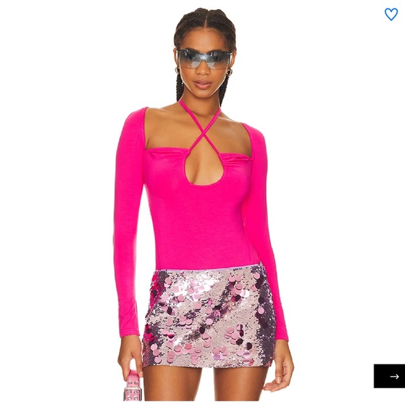 Superdown Storme Bodysuit in Pink, Size: L - Picture 5 of 9